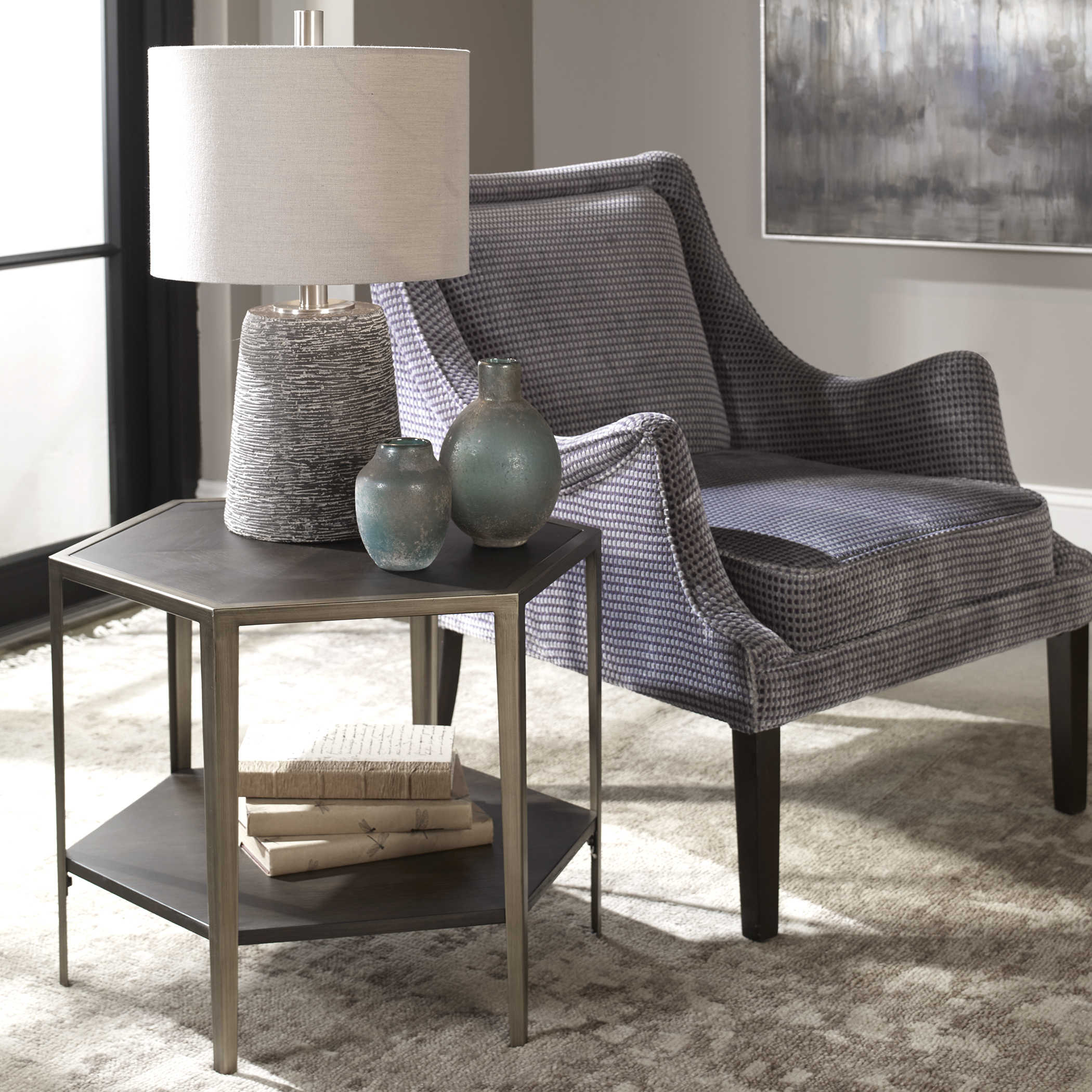 Gray deals accent table