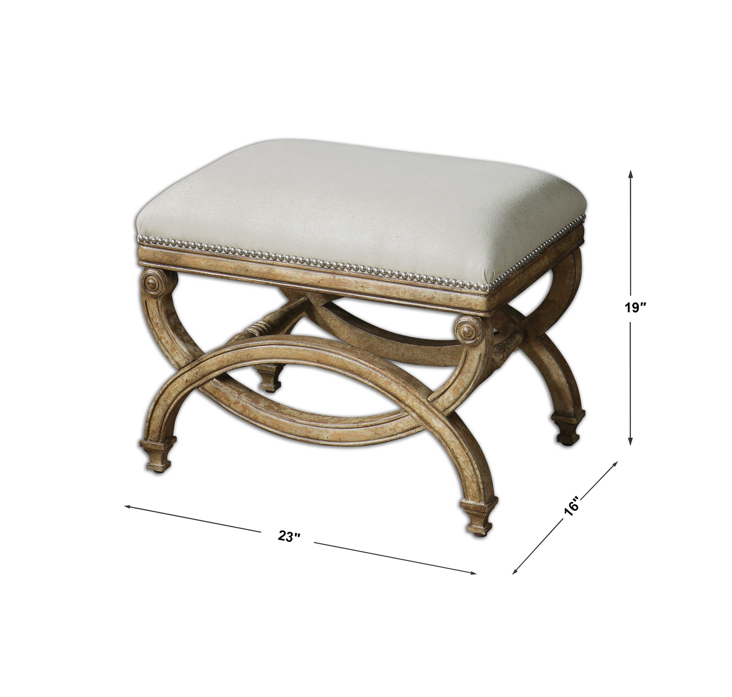 Small narrow store ottoman