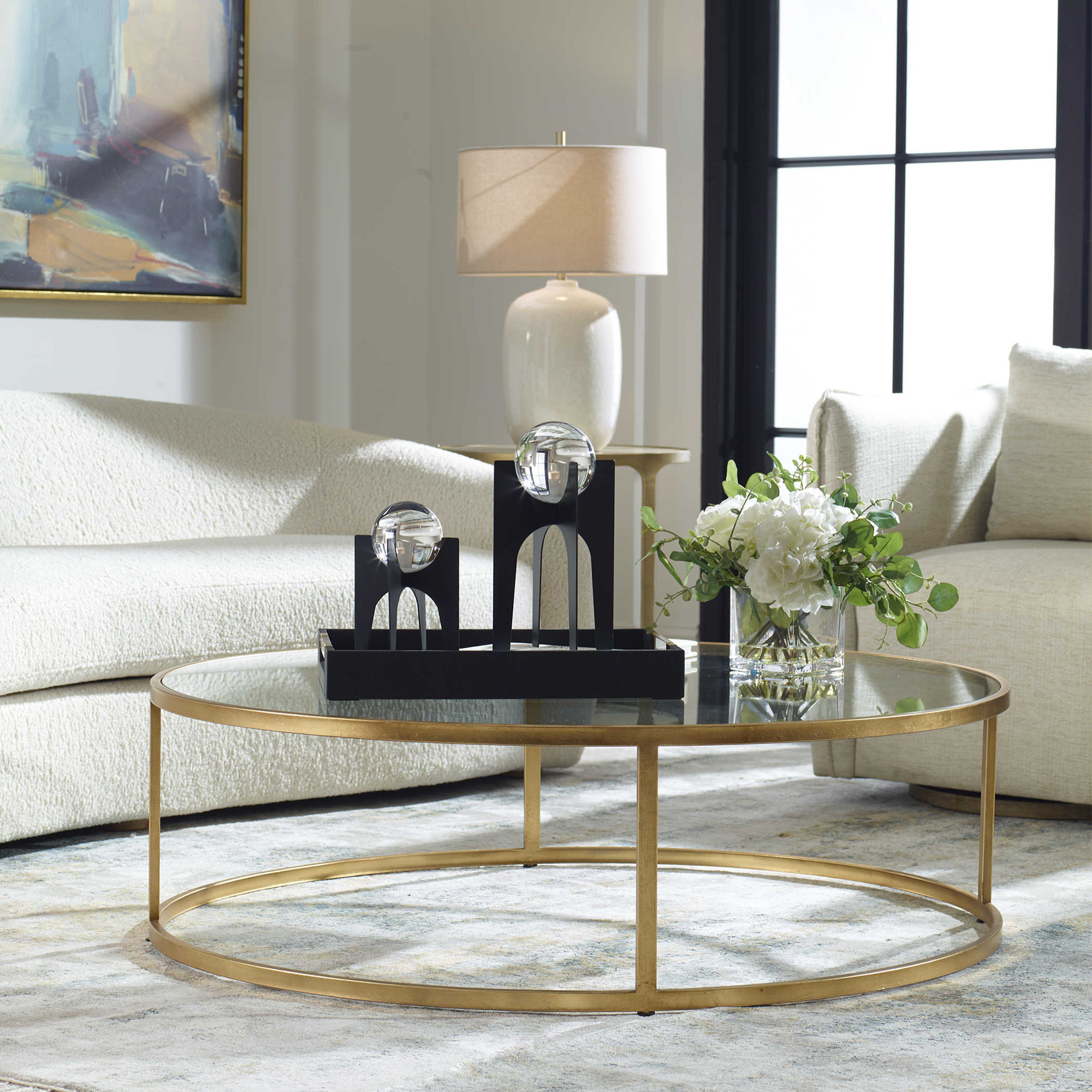 Uttermost vitya glass on sale coffee table