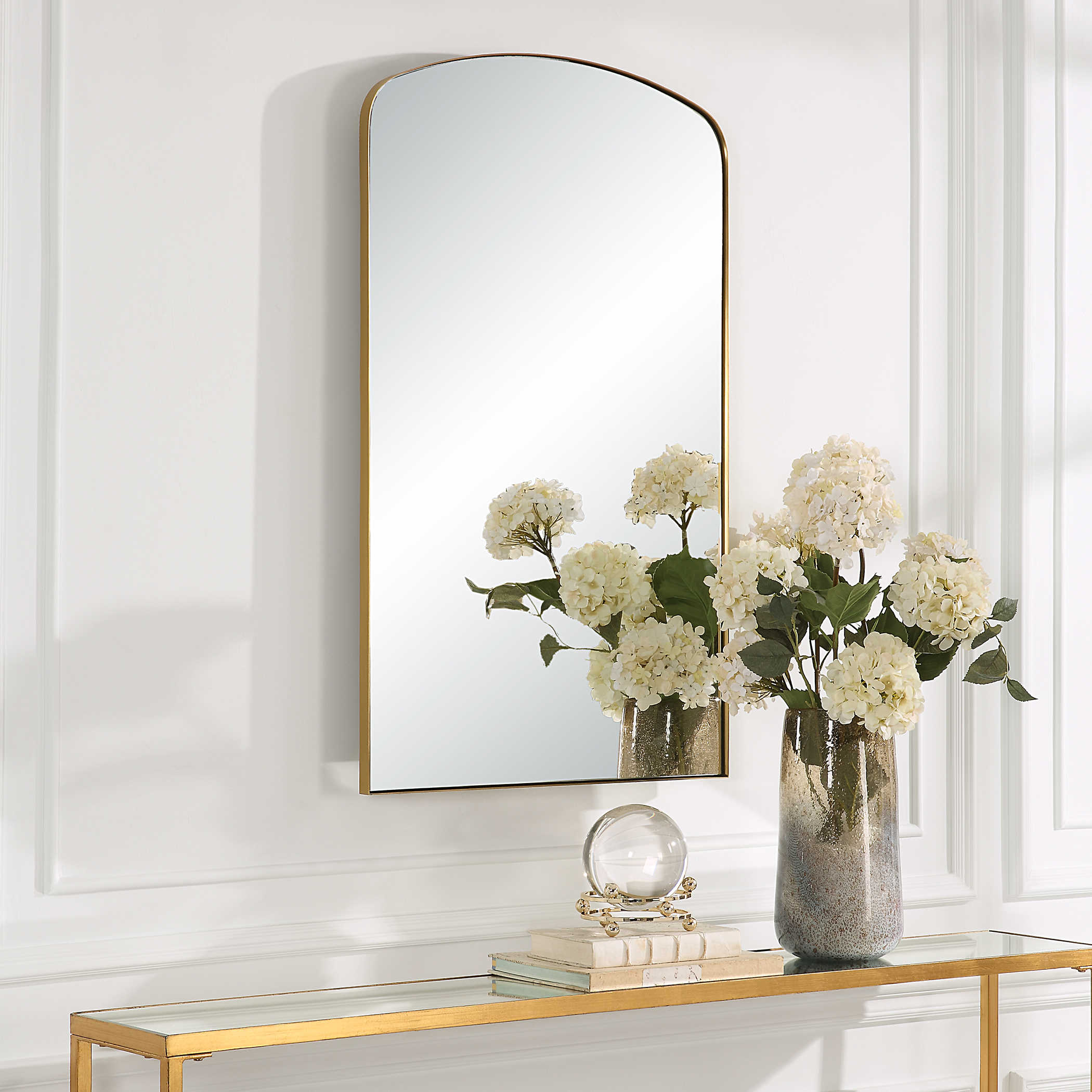 Brass arch deals mirror