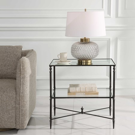 Side Table with Black granite - Shopps India Home decor