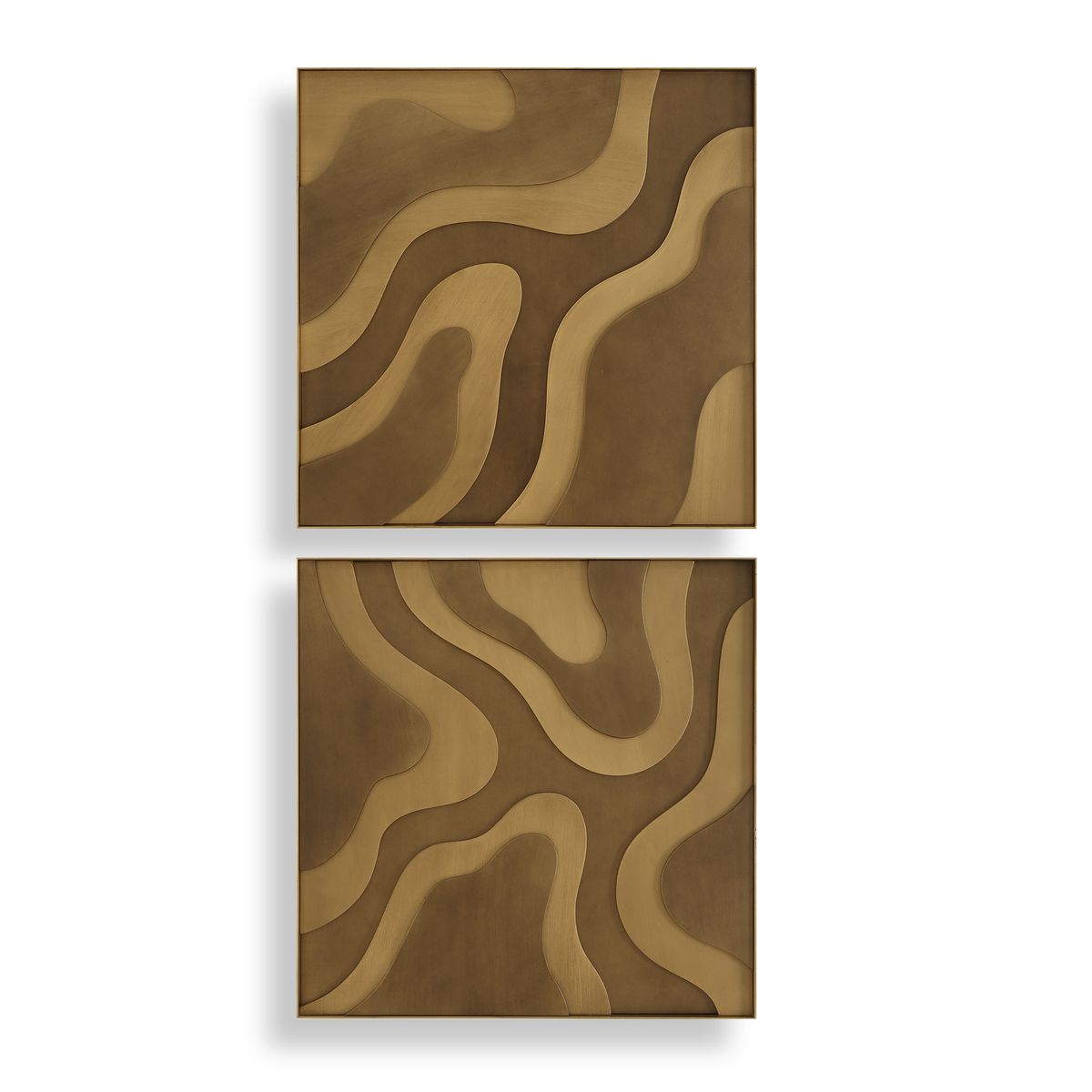 Golden Terrain Wood Wall Decor, S/2 - Uttermost