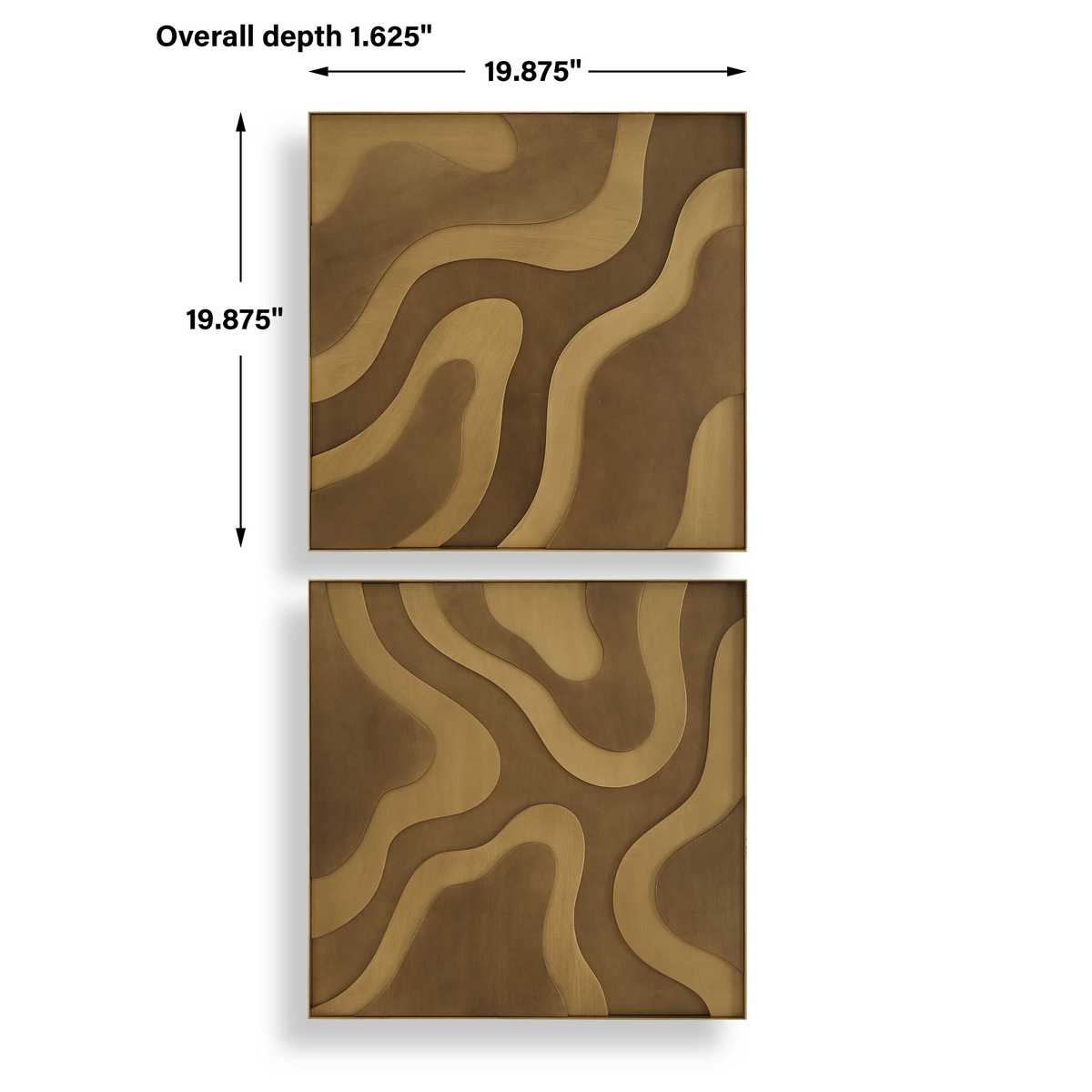Golden Terrain Wood Wall Decor, S/2 - Uttermost