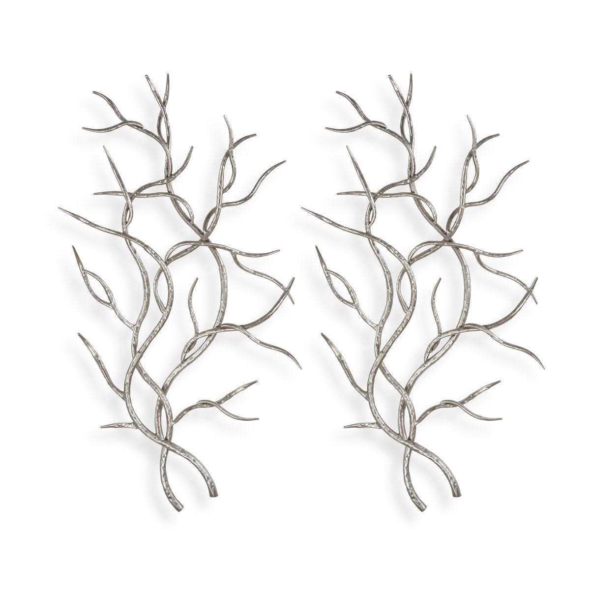 Silver Branches Metal Wall Decor, S/2 - Uttermost