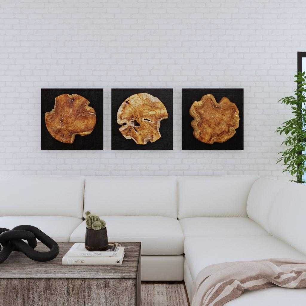 Kolini Wood Wall Decor, S/3 - Uttermost
