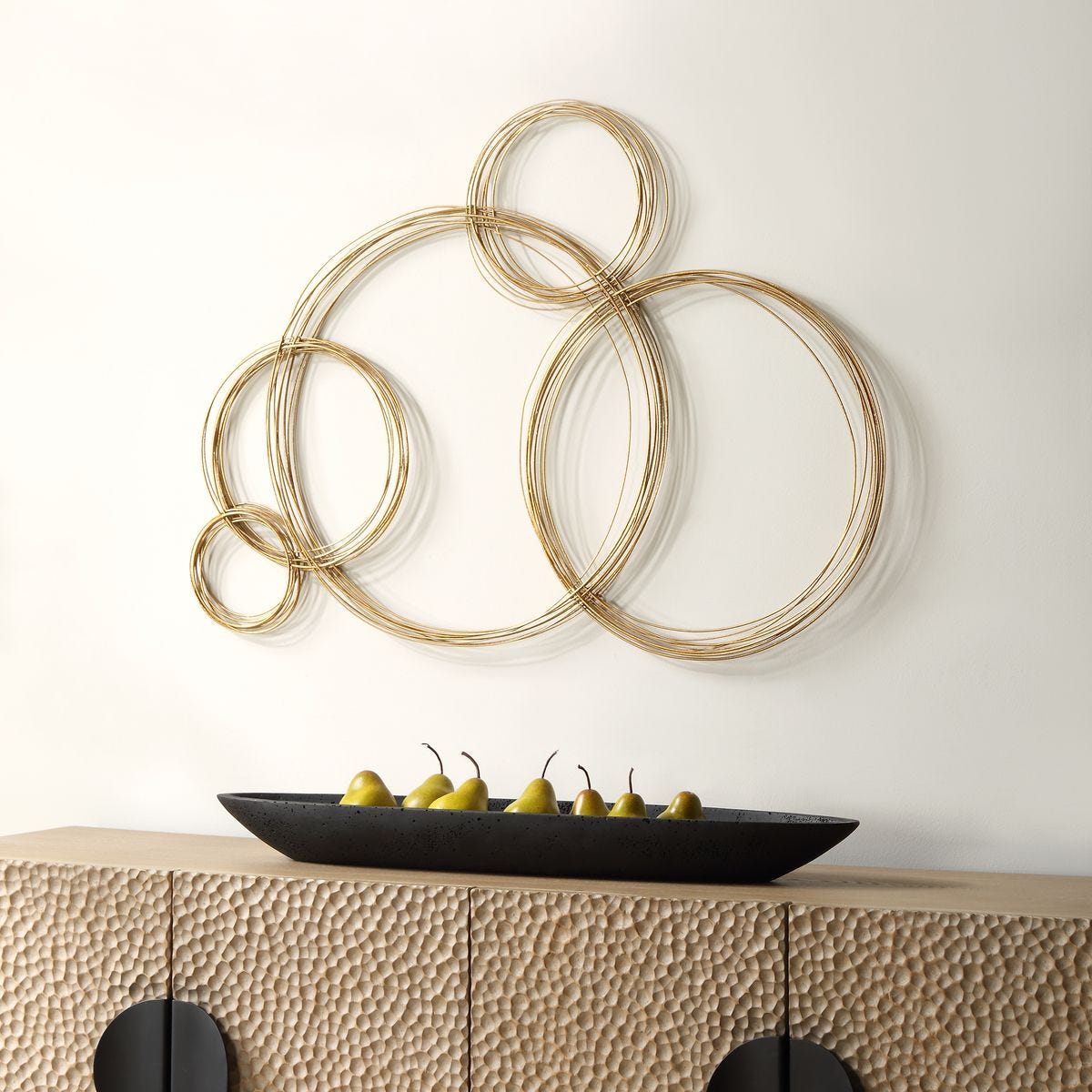 Golden Bubbles Metal Wall Decor view 3