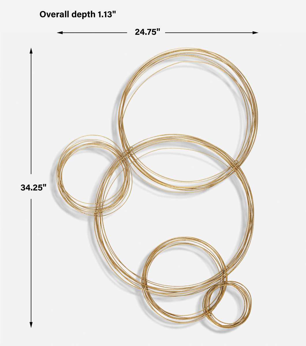 Golden Bubbles Metal Wall Decor view 7
