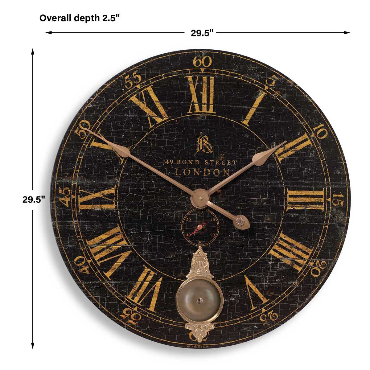 Bond Street 30" Wall Clock view 4