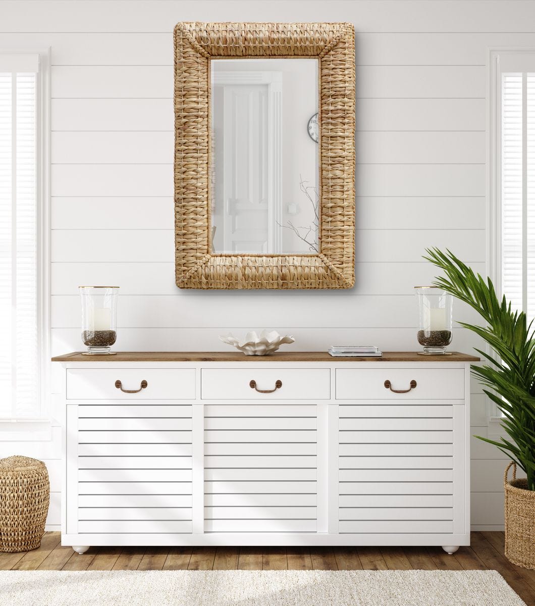Twisted Seagrass Rectangle Mirror - Uttermost