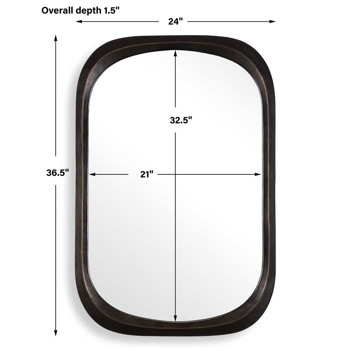 Malone Mirror, Bronze view 7