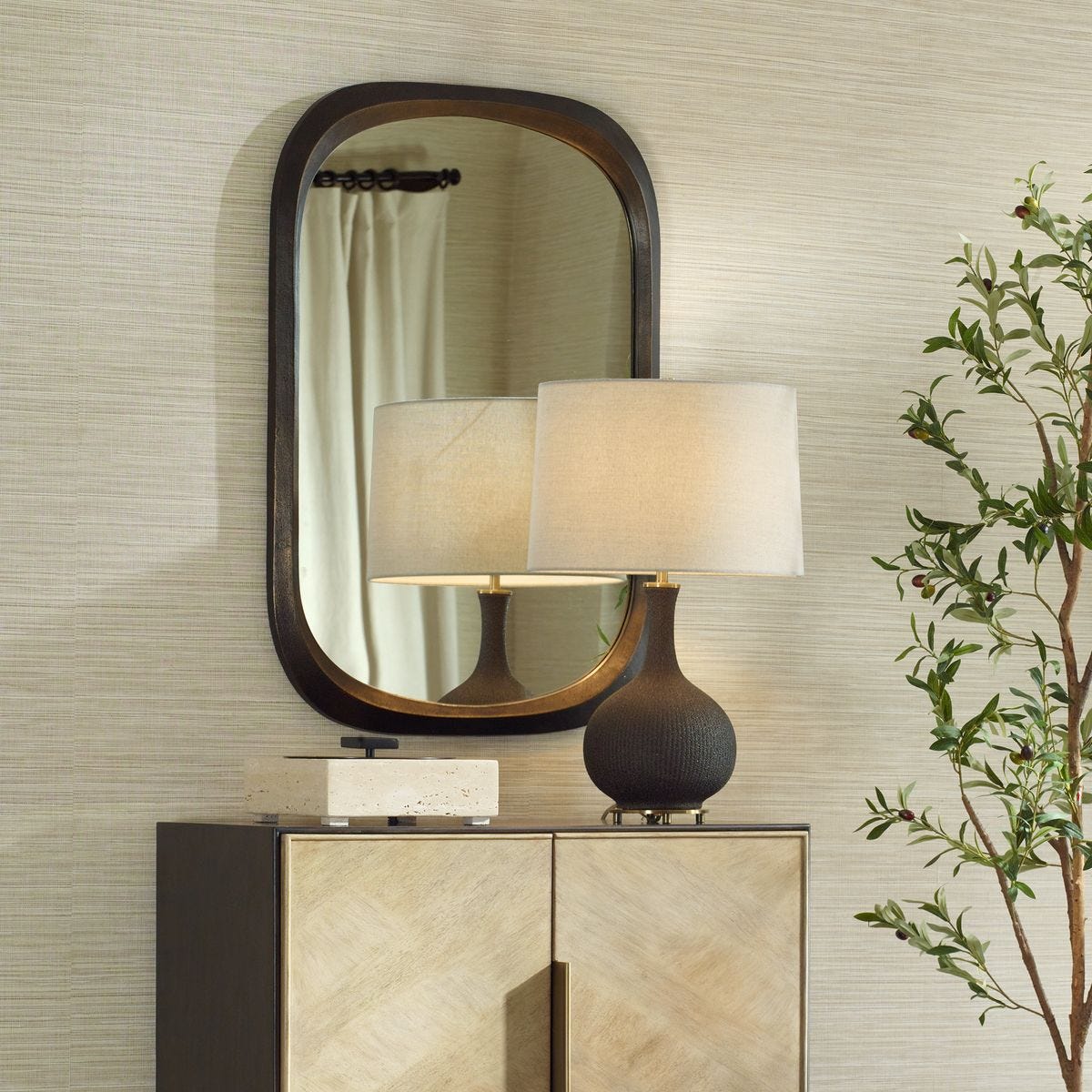 Malone Mirror, Bronze view 3