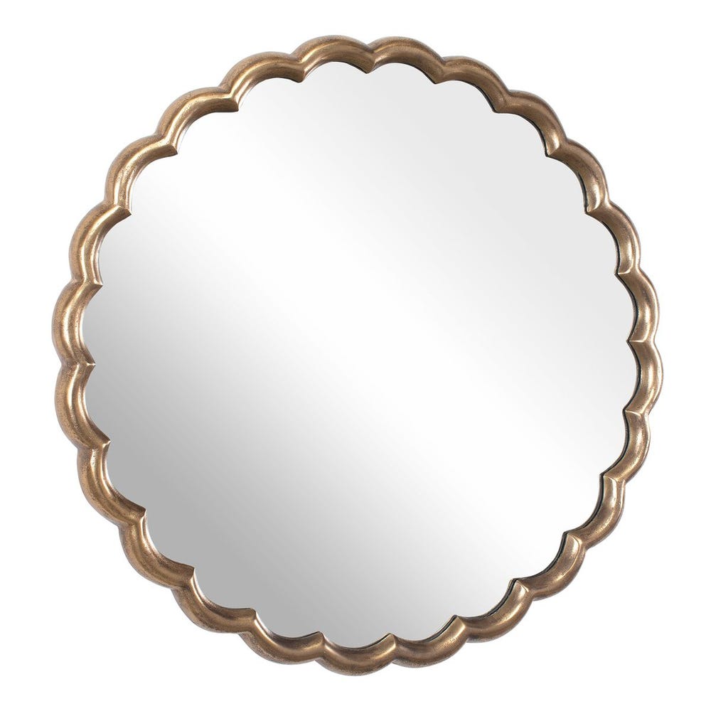 Cerrito Round Mirror, Brass view 10