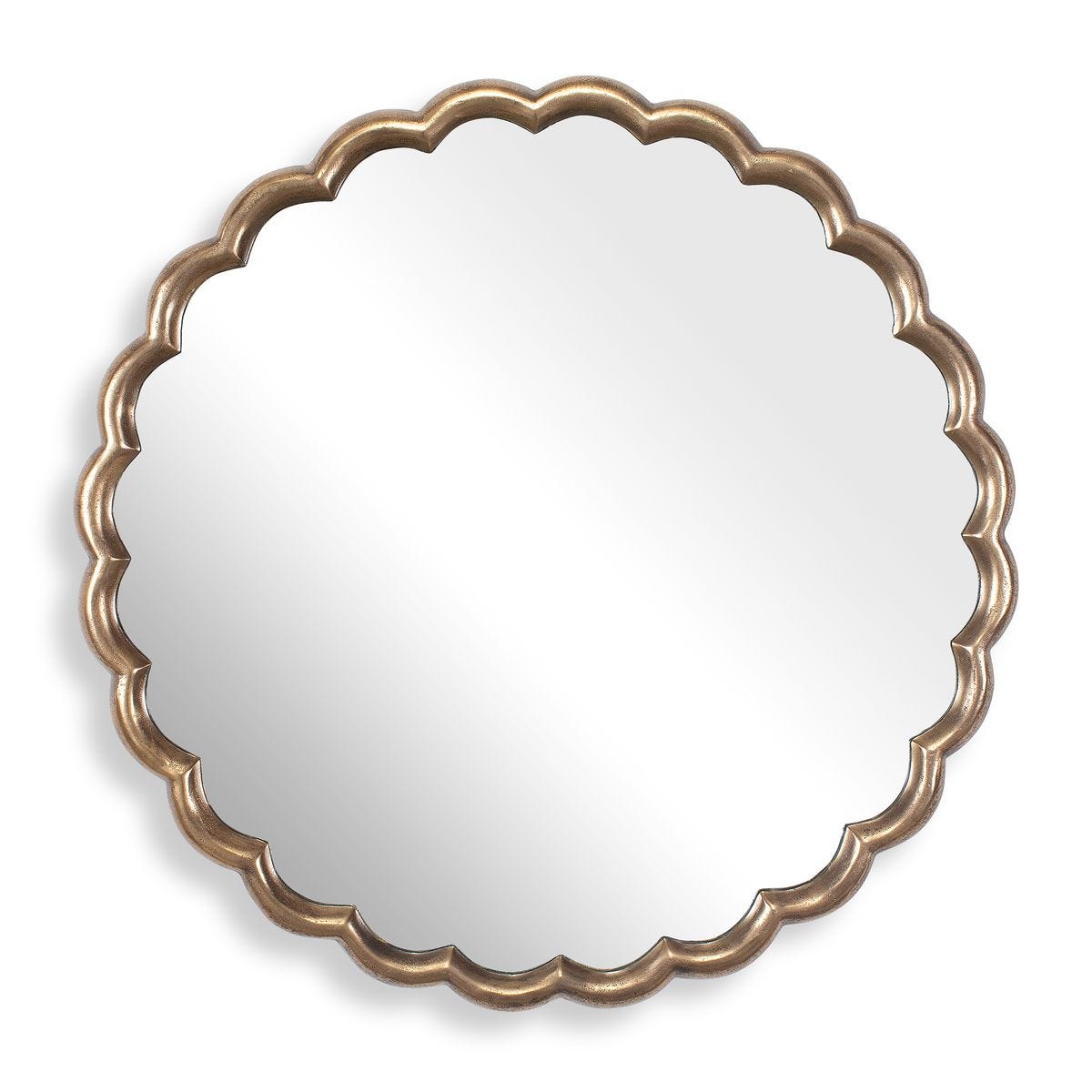Cerrito Round Mirror, Brass view 2