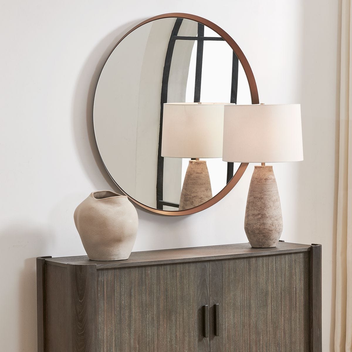 Torrado Round Mirror, Bronze - Uttermost