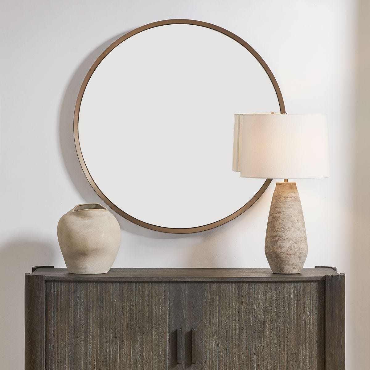 Torrado Round Mirror, Bronze - Uttermost