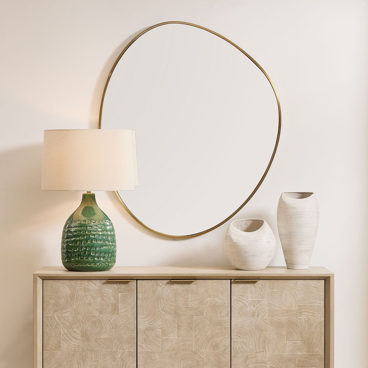 アンジー@プロフ　美品　UTTERMOST社製　大型鏡 Distort Mirror - Uttermost