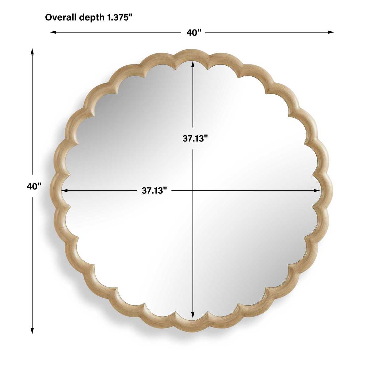 Cerrito Round Mirror, Burnished Ivory view 7