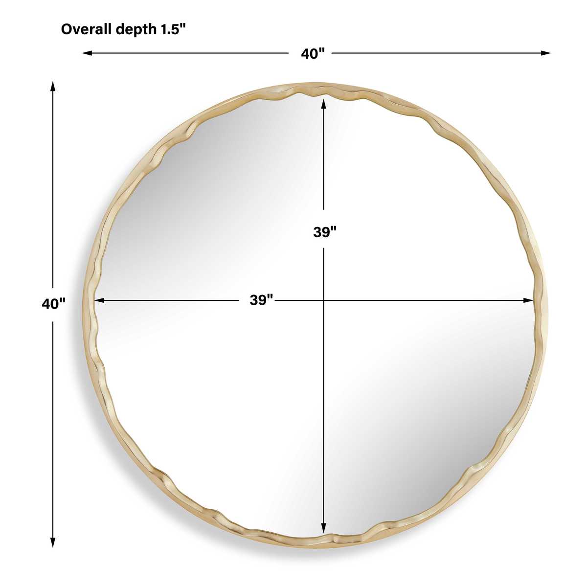 Crinkle Round Mirror view 7