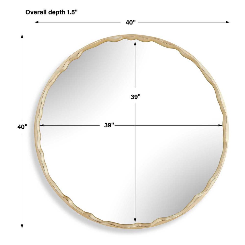 Crinkle Round Mirror view 14