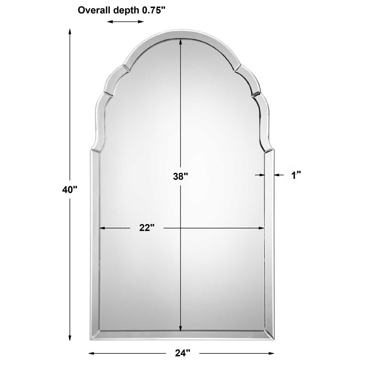Brayden Frameless Mirror view 8