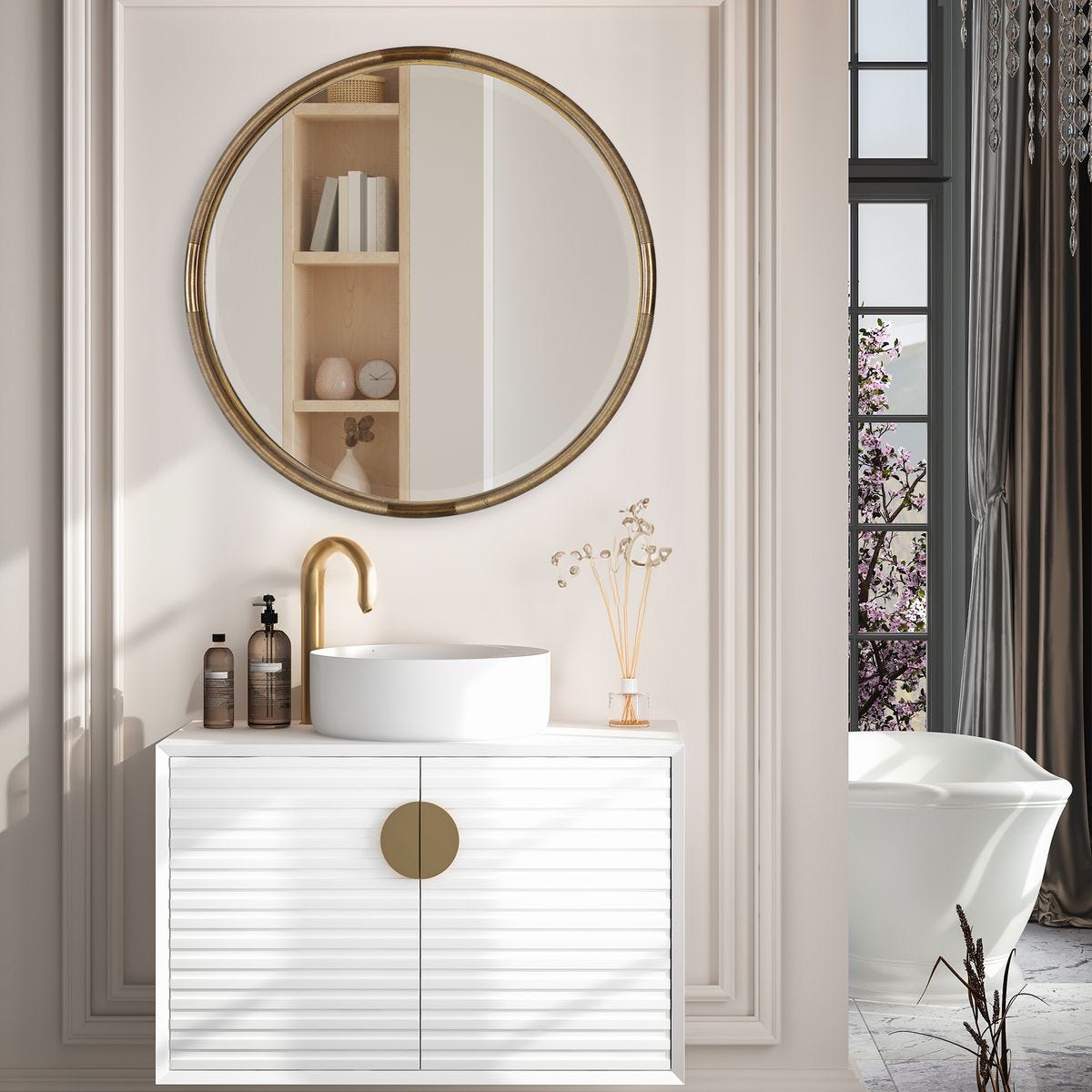 Finnick Round Mirror - Uttermost