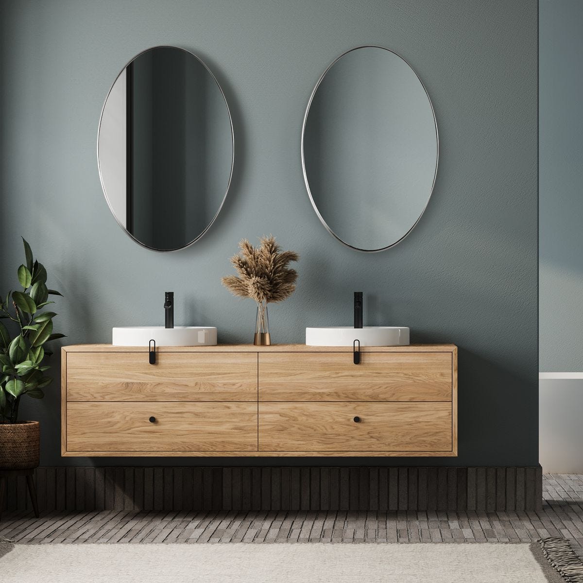 Pursley Oval Mirror, Nickel - Uttermost