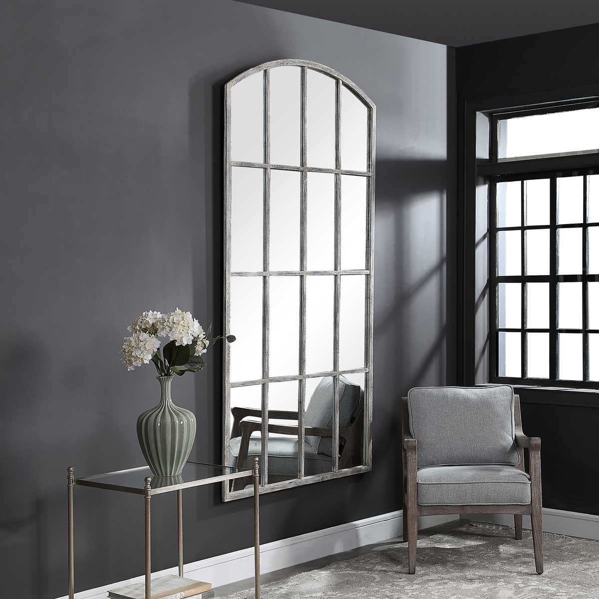 Amiel Large Arch Mirror, Ivory view 3