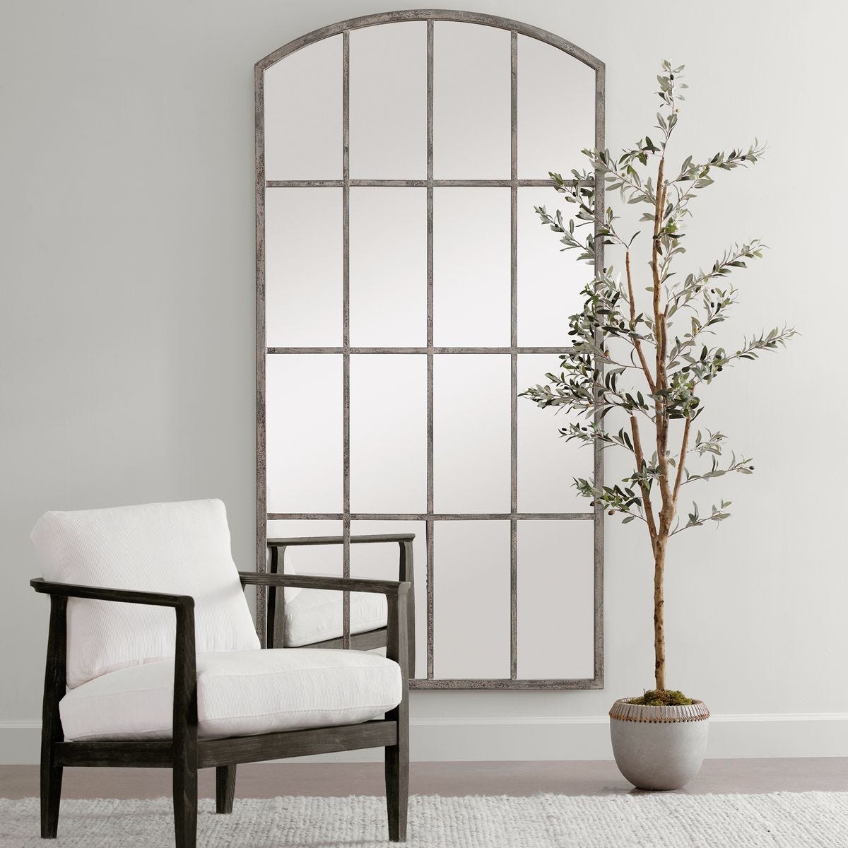 Amiel Large Arch Mirror, Ivory view 6