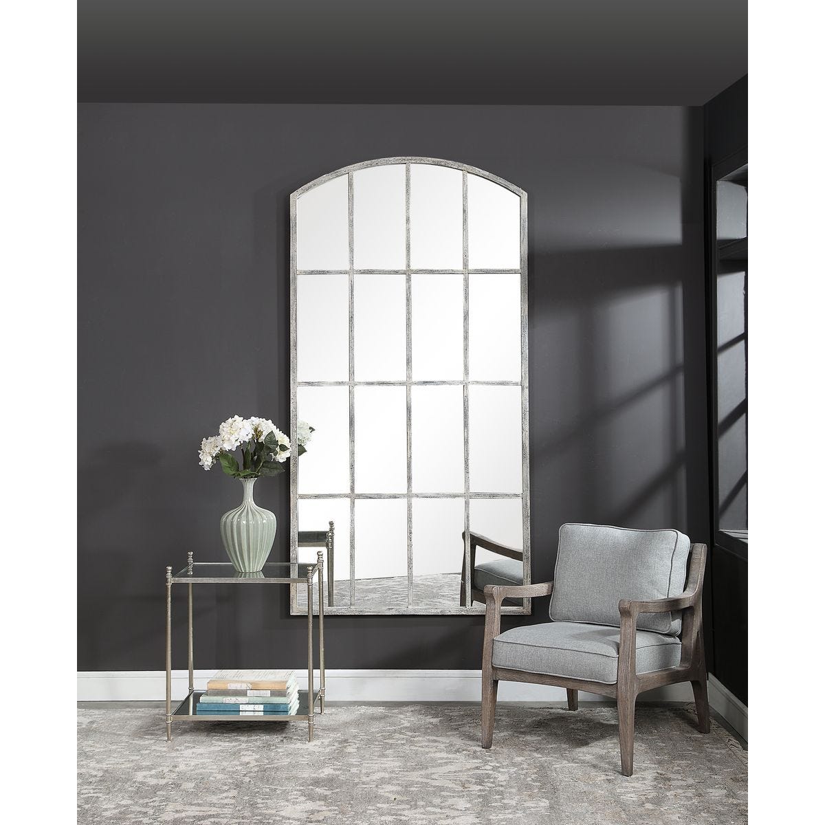 Amiel Large Arch Mirror, Ivory view 16