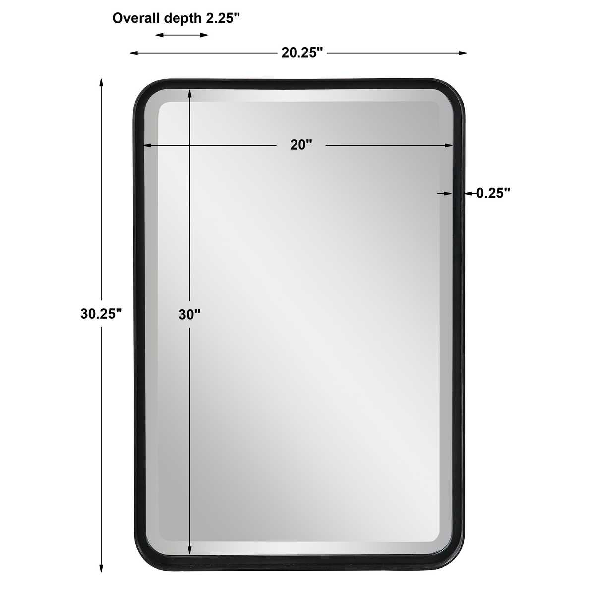 Crofton Vanity Mirror, Black view 9
