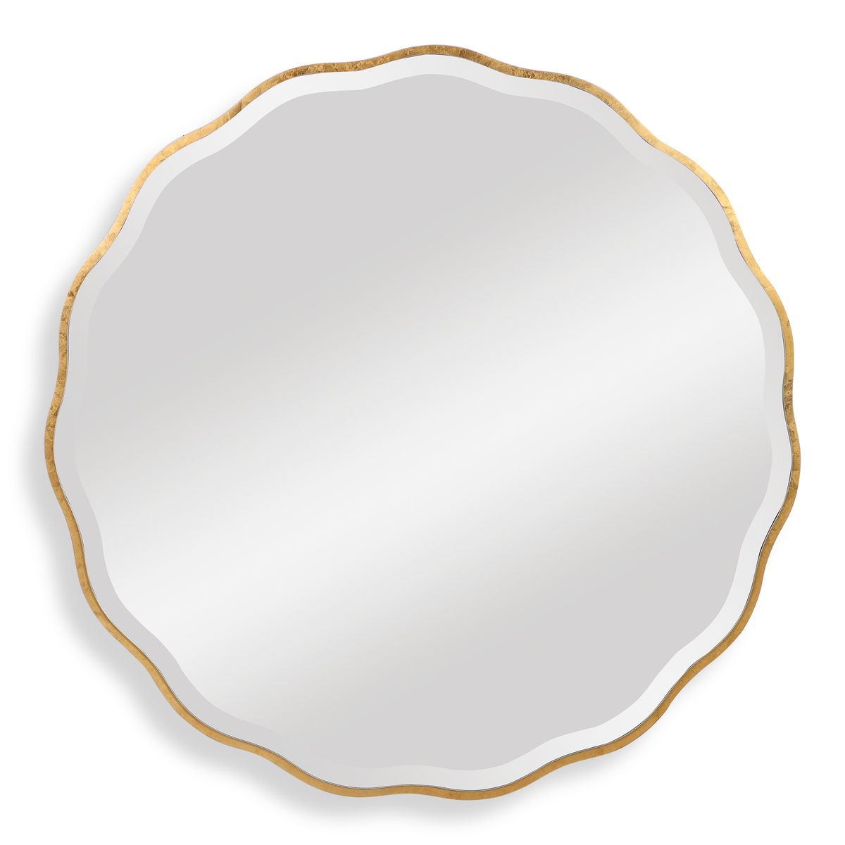 Aneta Round Mirror, Gold view 2