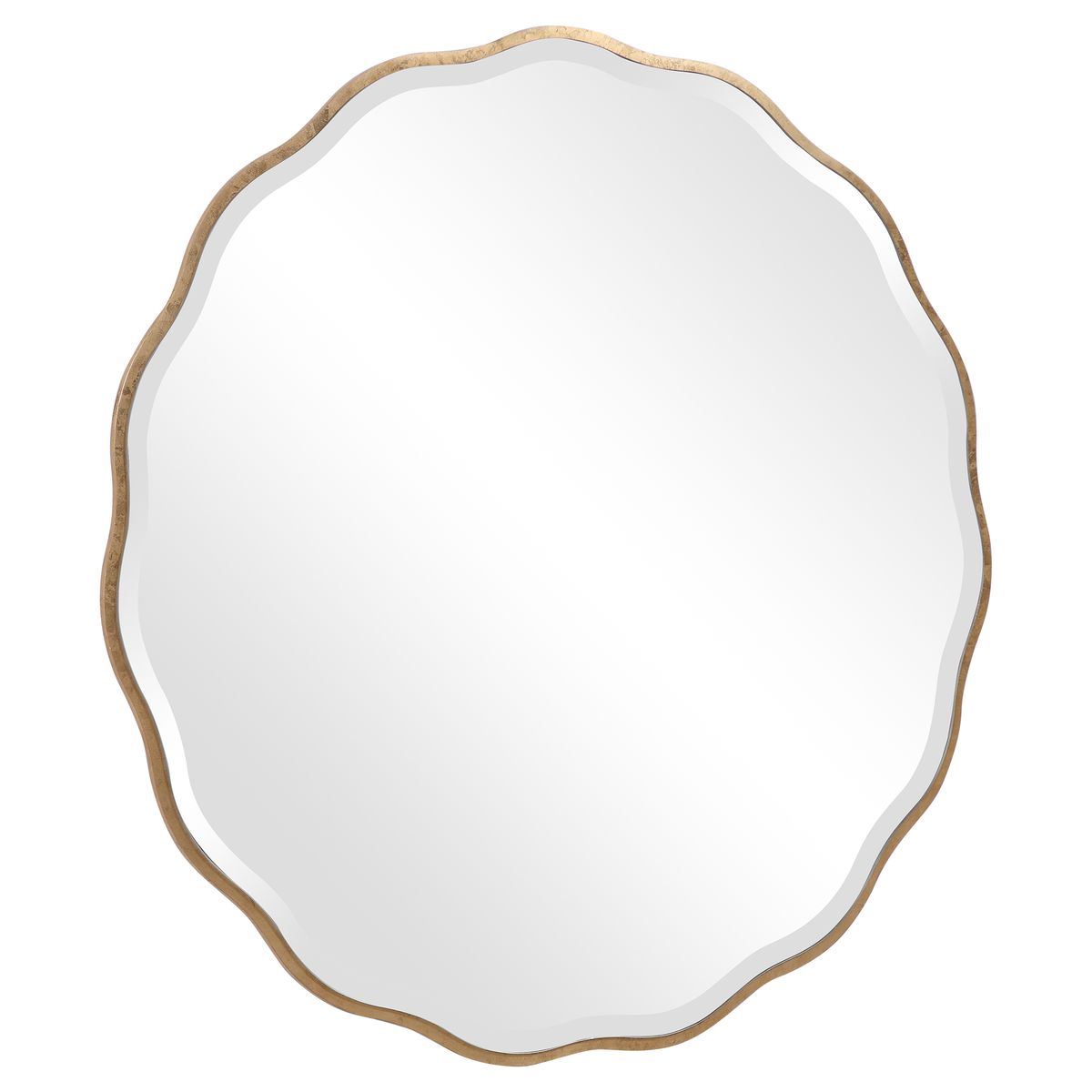 Aneta Round Mirror, Gold view 4