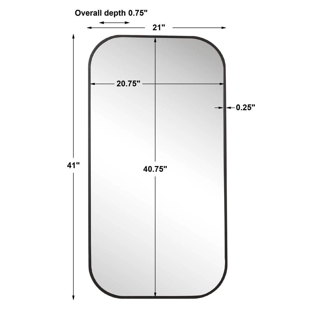 Taft Mirror, Black view 7