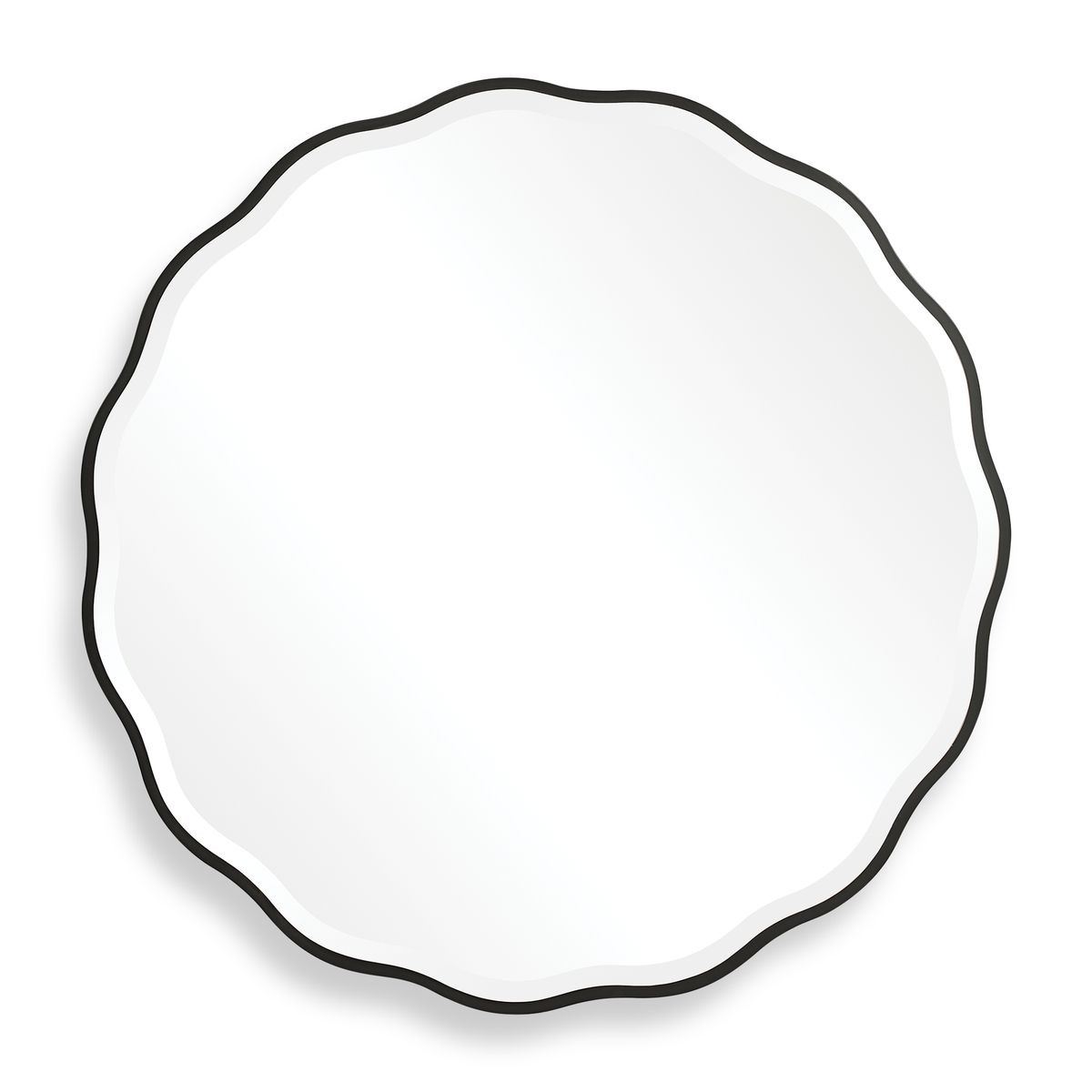 Aneta Round Mirror, Black view 2