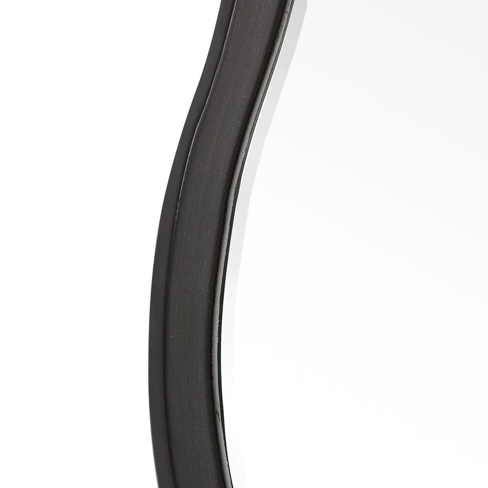 Aneta Round Mirror, Black view 8