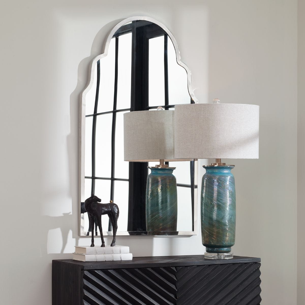 Brayden Arch Mirror, Nickel - Uttermost