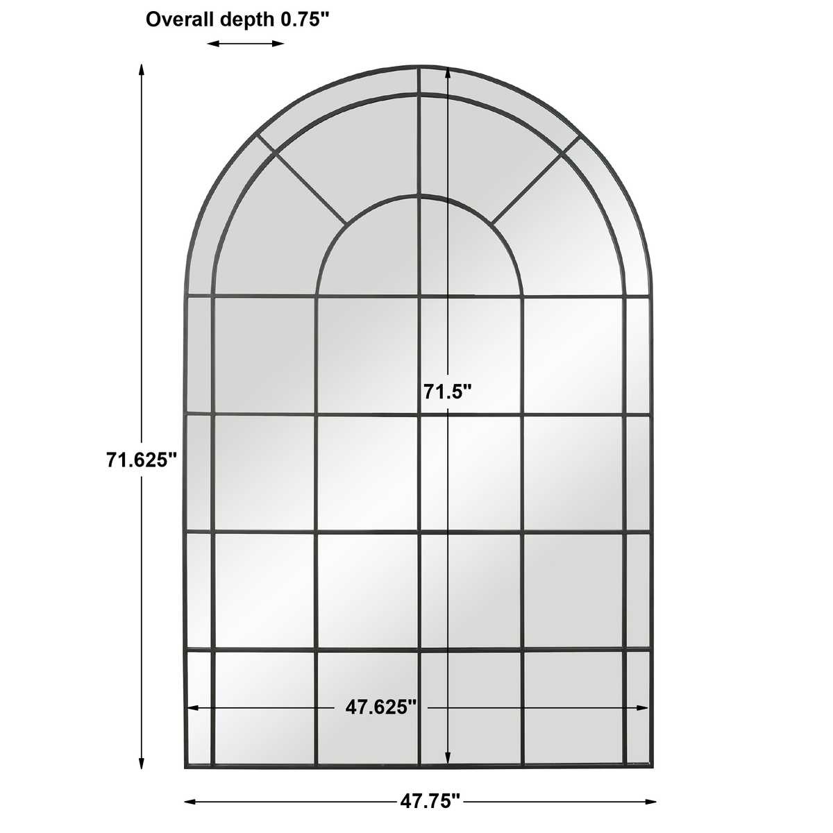 Grantola Arch Mirror, Black view 6