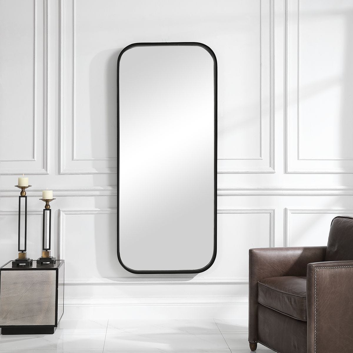 Concord Tall Mirror, Black - Uttermost