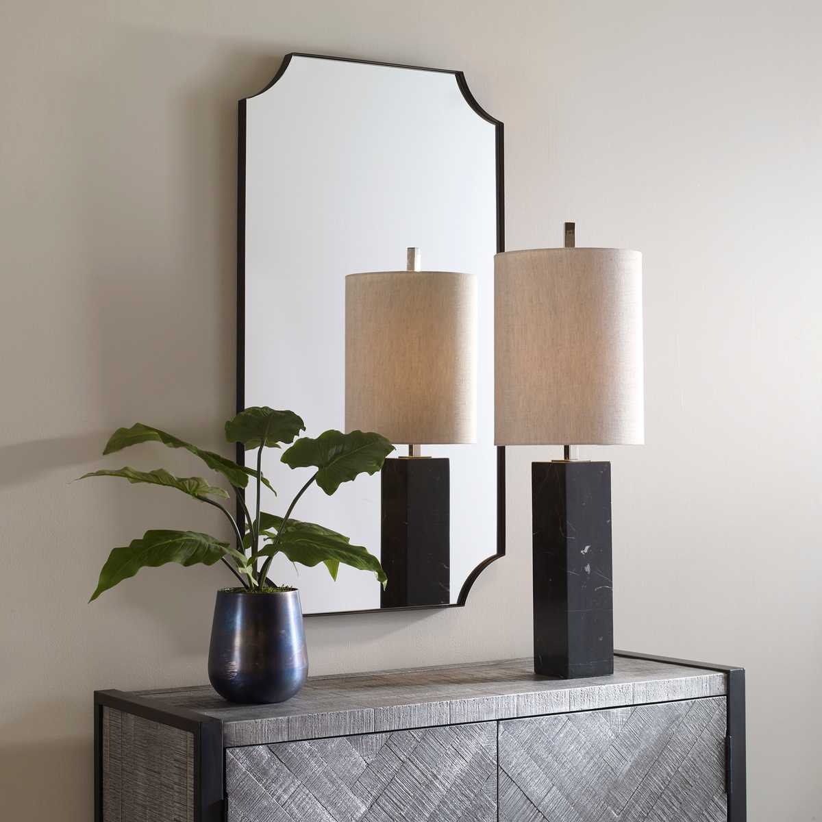 Lennox Mirror, Black view 3