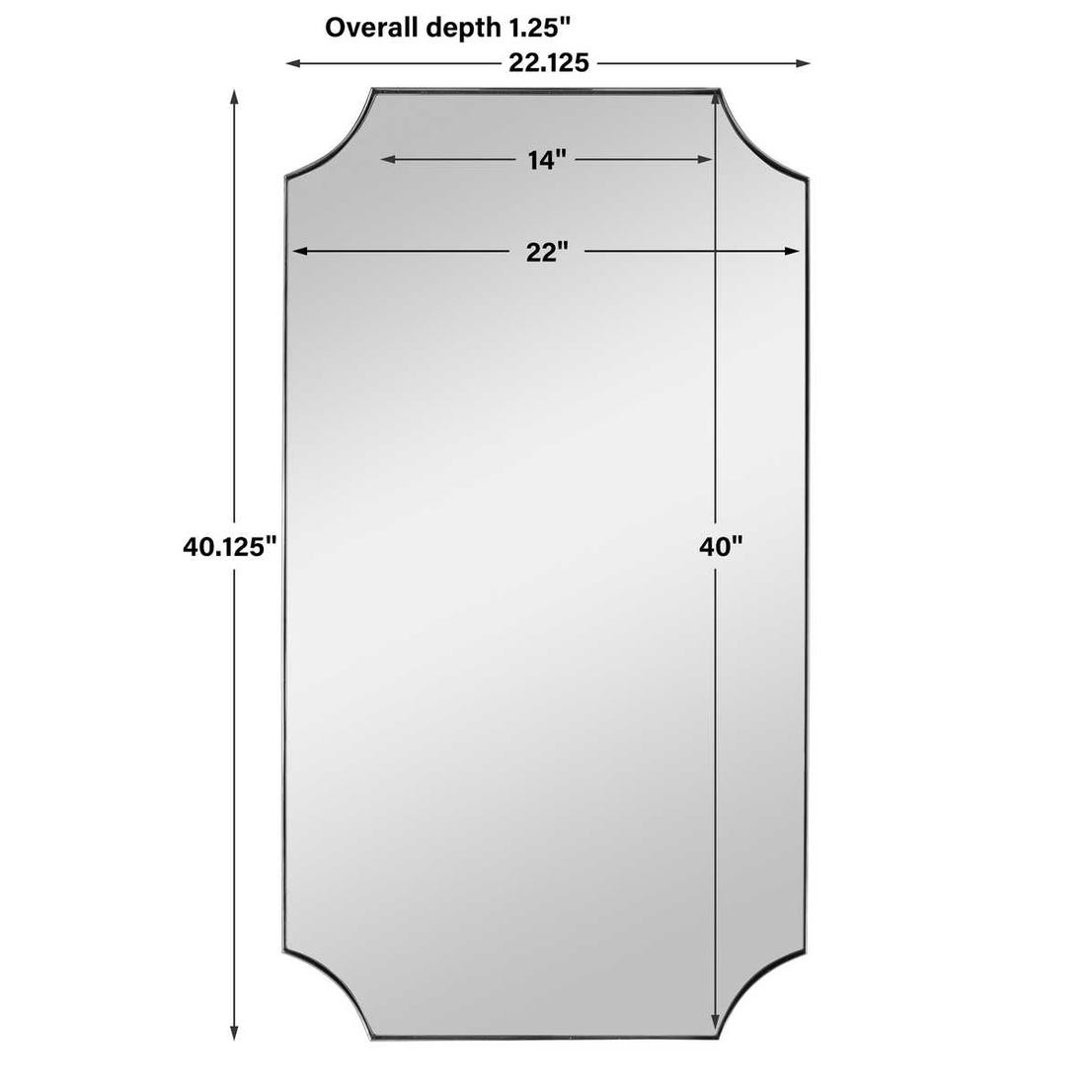 Lennox Mirror, Nickel view 14