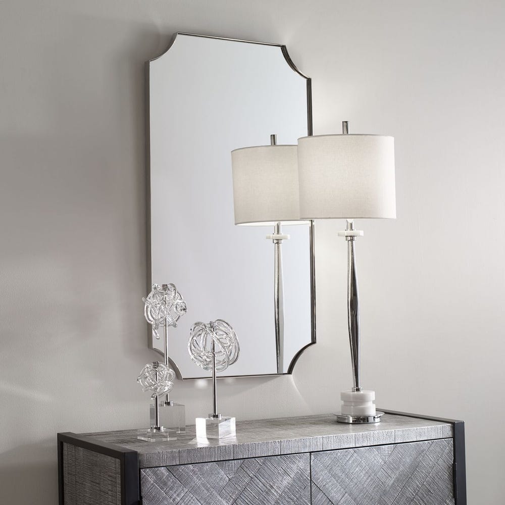 Lennox Mirror, Nickel view 11