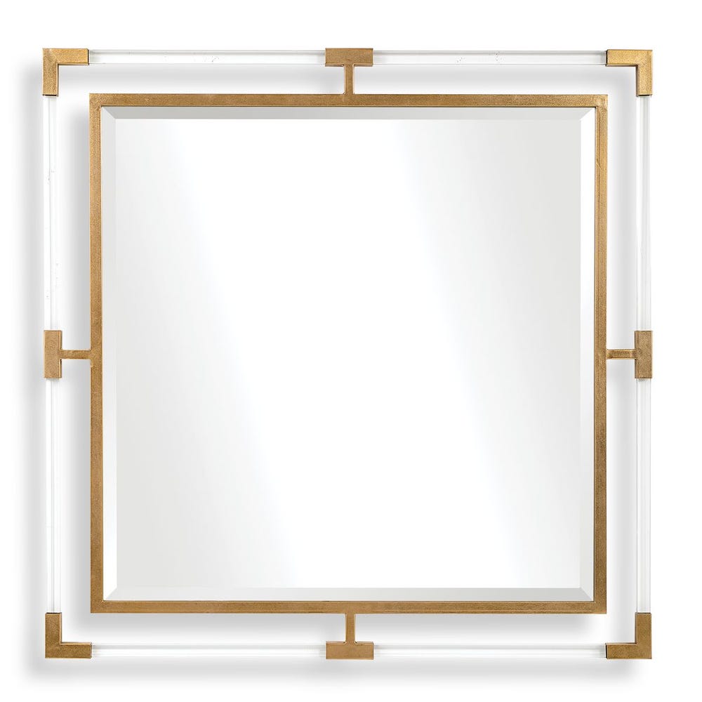 Balkan Square Mirror, Gold view 9