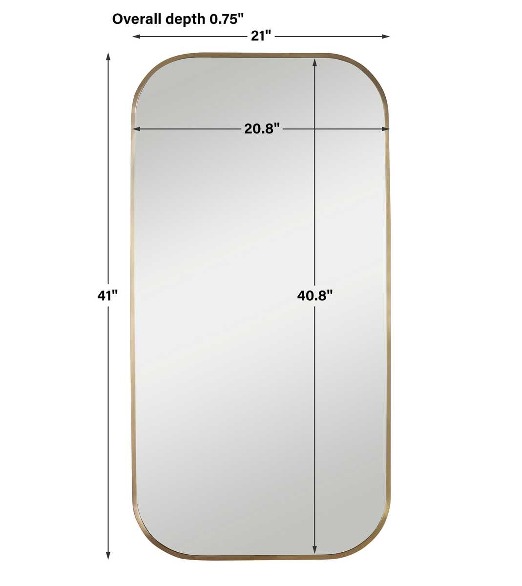 Taft Mirror, Brass view 7