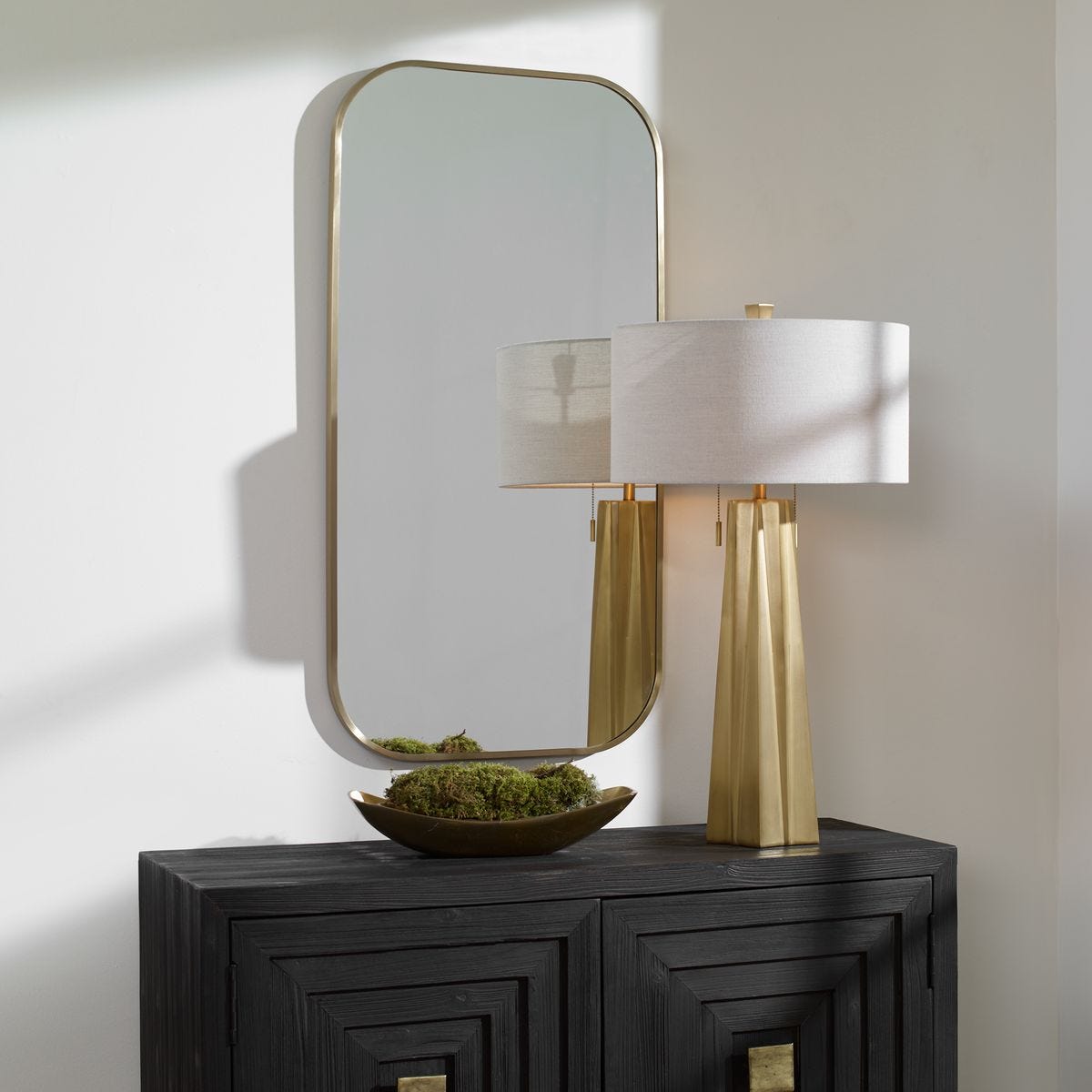 Taft Mirror, Brass view 4
