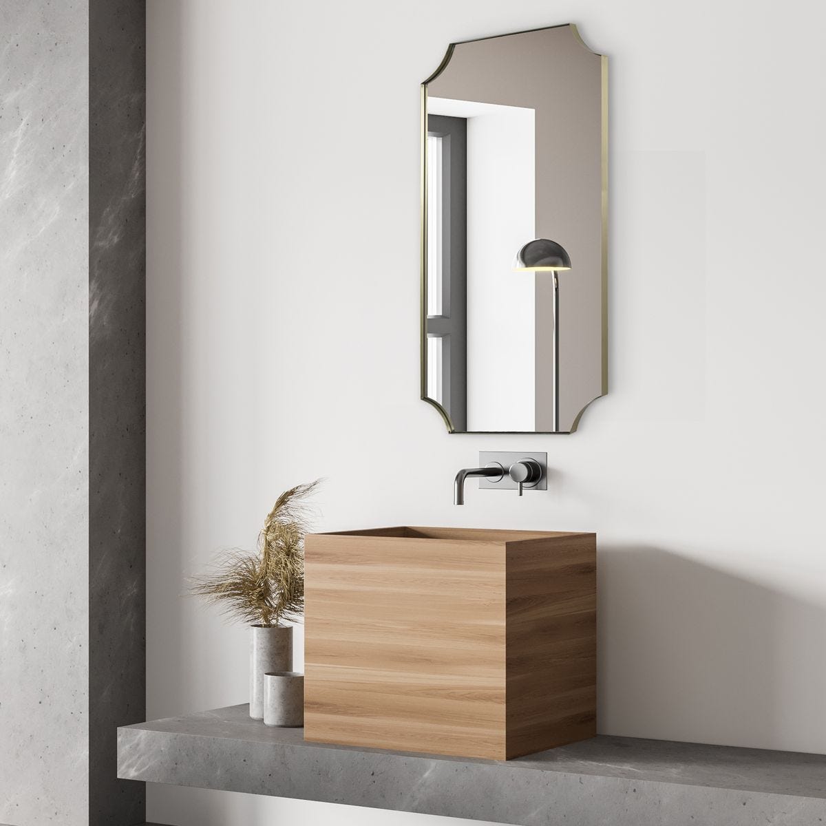 Lennox Mirror, Brass view 5