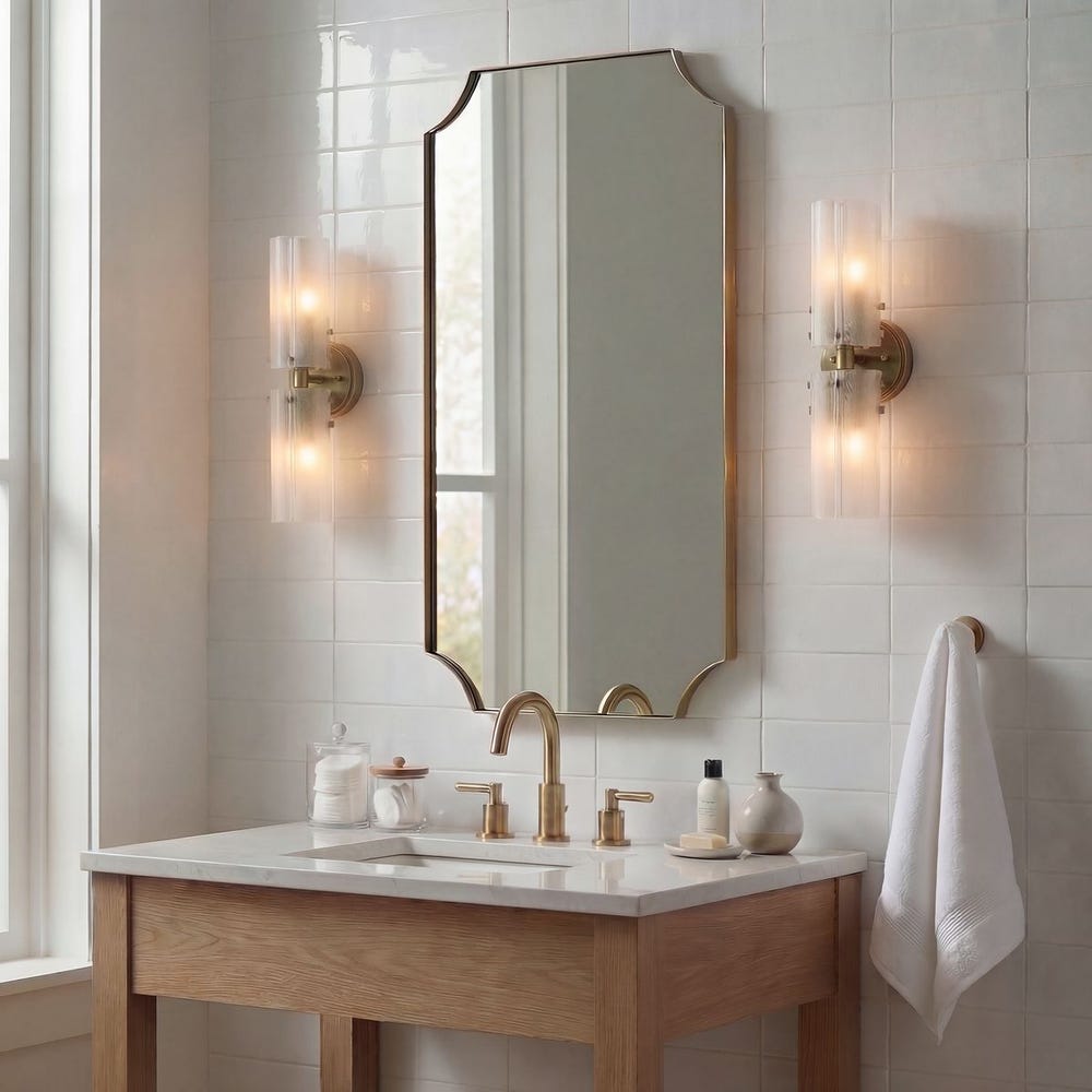 Lennox Mirror, Brass view 12