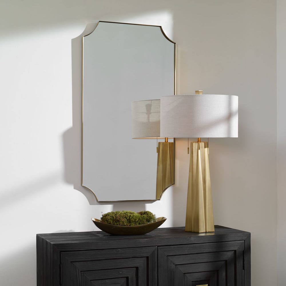 Lennox Mirror, Brass view 13
