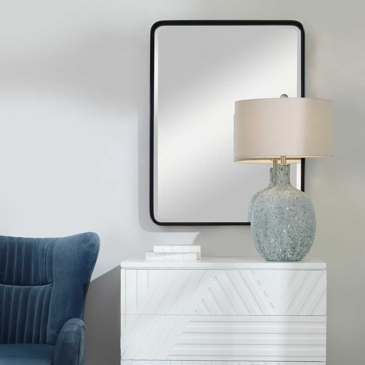Crofton Large Mirror, Black view 5