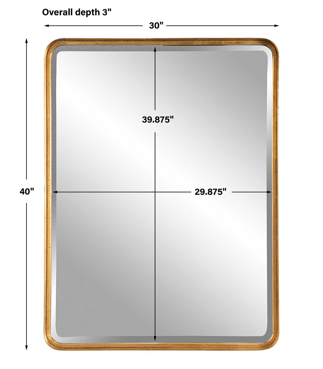 Crofton Large Mirror, Gold - Uttermost