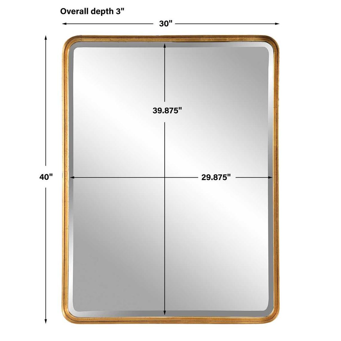 Crofton Large Mirror, Gold view 14
